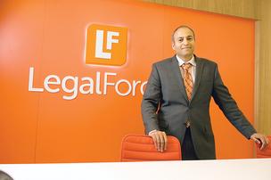 Raj Abhyanker, founder and CEO of  Palo Alto-based LegalForce, has tripled his staff during the past three years.